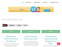 Tablet Screenshot of consultorios-hospitales.saludonline.cl